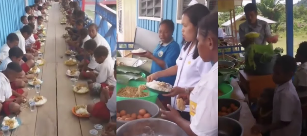 Anak Papua Senang Program Makan Gratis di Sekolah